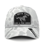 I Gotta Race Like A Piss Horse Performance Leather Patch Hat - Sneaux