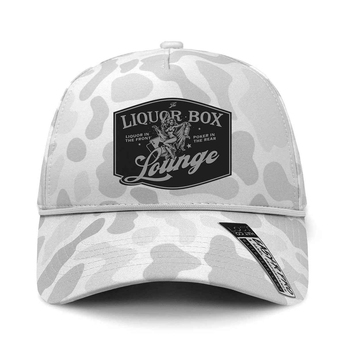 The Liquor Box Lounge Performance Leather Patch Hat - Sneaux