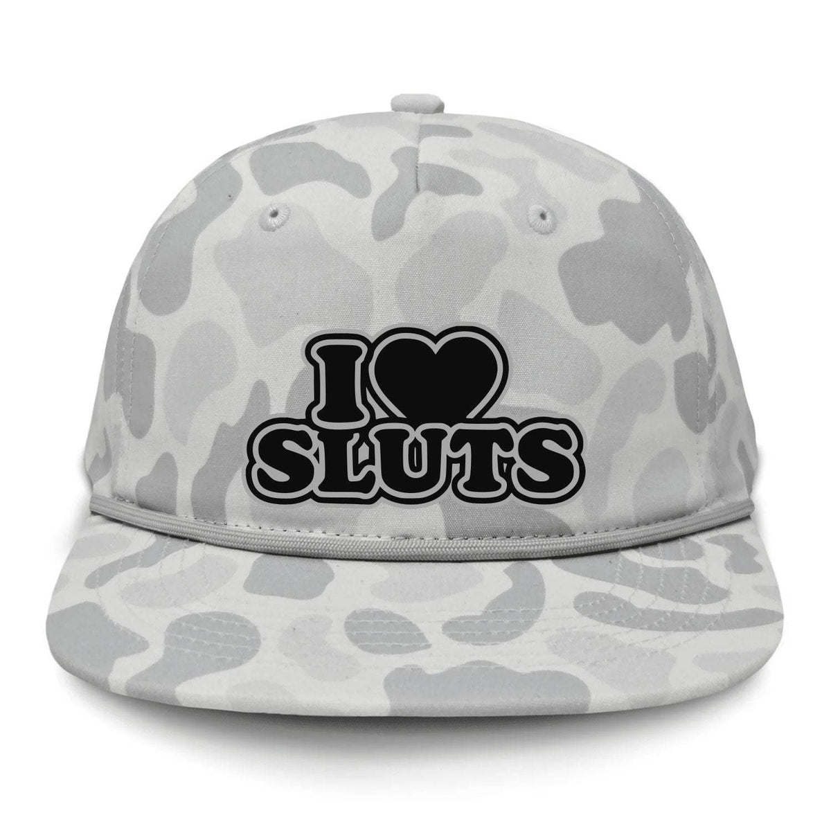 I Love Sluts Flat Bill Rope - Sneaux
