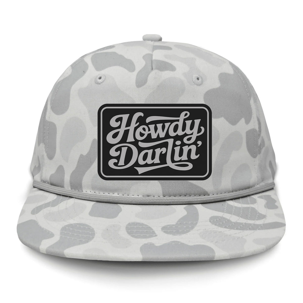 Howdy Darlin' Flat Bill Rope Leather Patch Hat