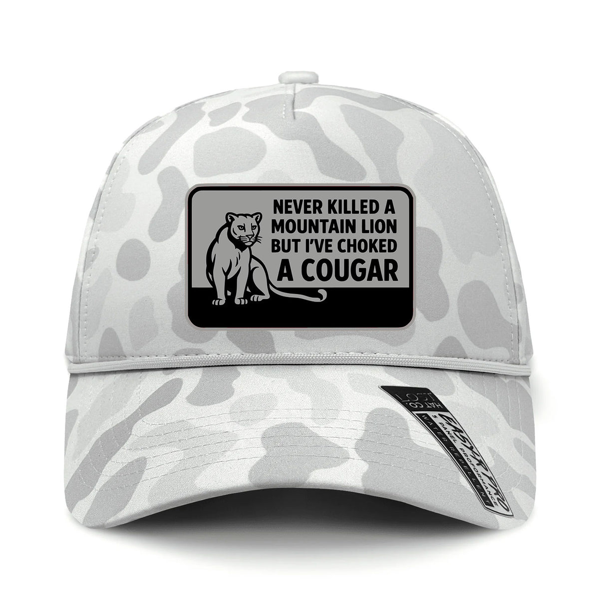 Choked A Cougar Performance Leather Patch Hat