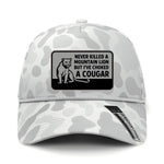 Choked A Cougar Performance Leather Patch Hat - Sneaux