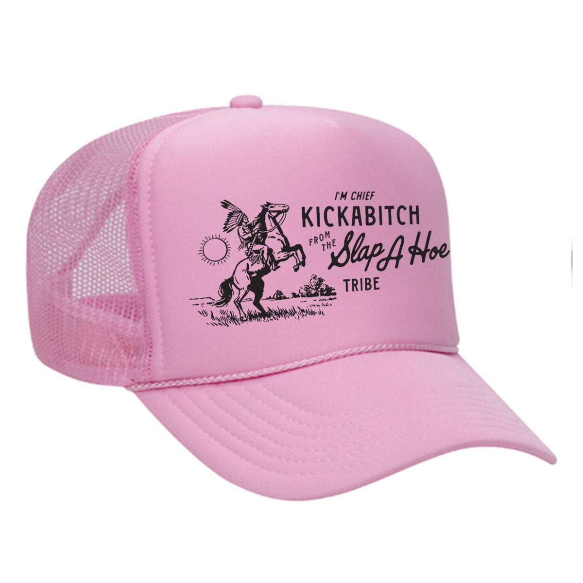 Chief Kickabitch Foam Trucker Hat - Soft Pink