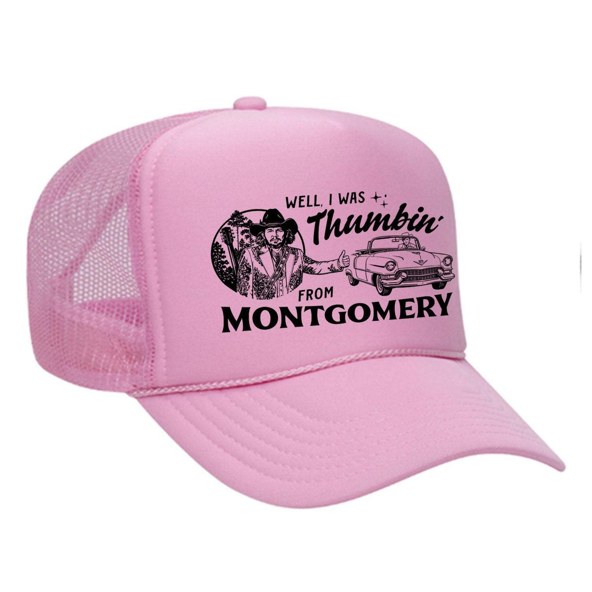 Thumbin' From Montgomery Foam Trucker Hat - Soft Pink