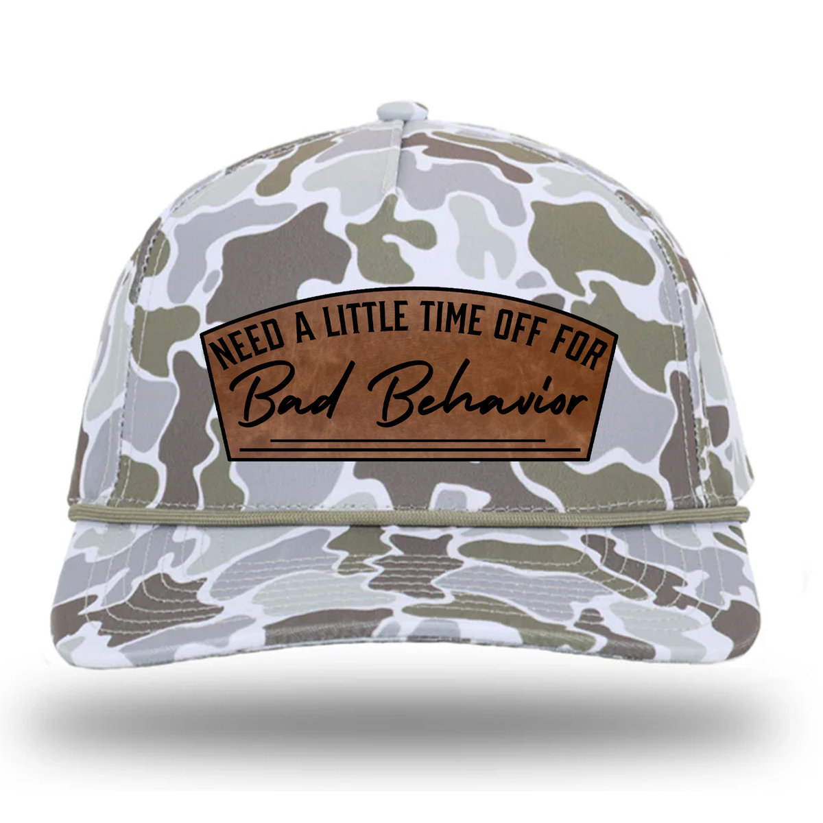 Need A Little Time Off For Bad Behavior Patch Hat