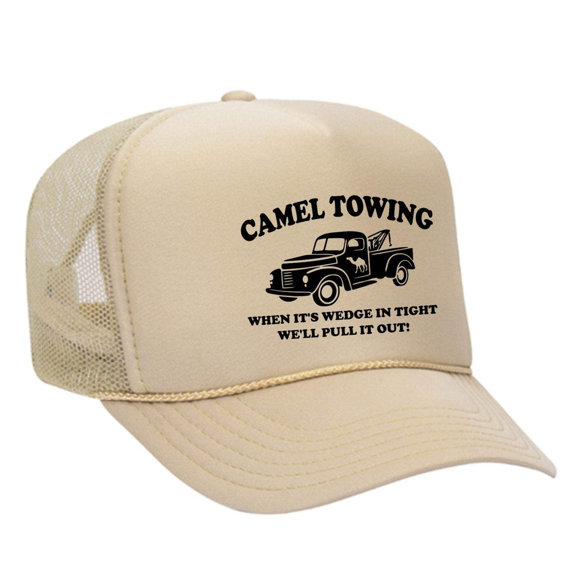 Camel Towing Foam Trucker Hat - Tan