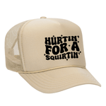 Hurtin' For A Squirtin' Foam Trucker Hat - Tan