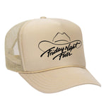 Friday Night Fever Foam Trucker Hat - Tan
