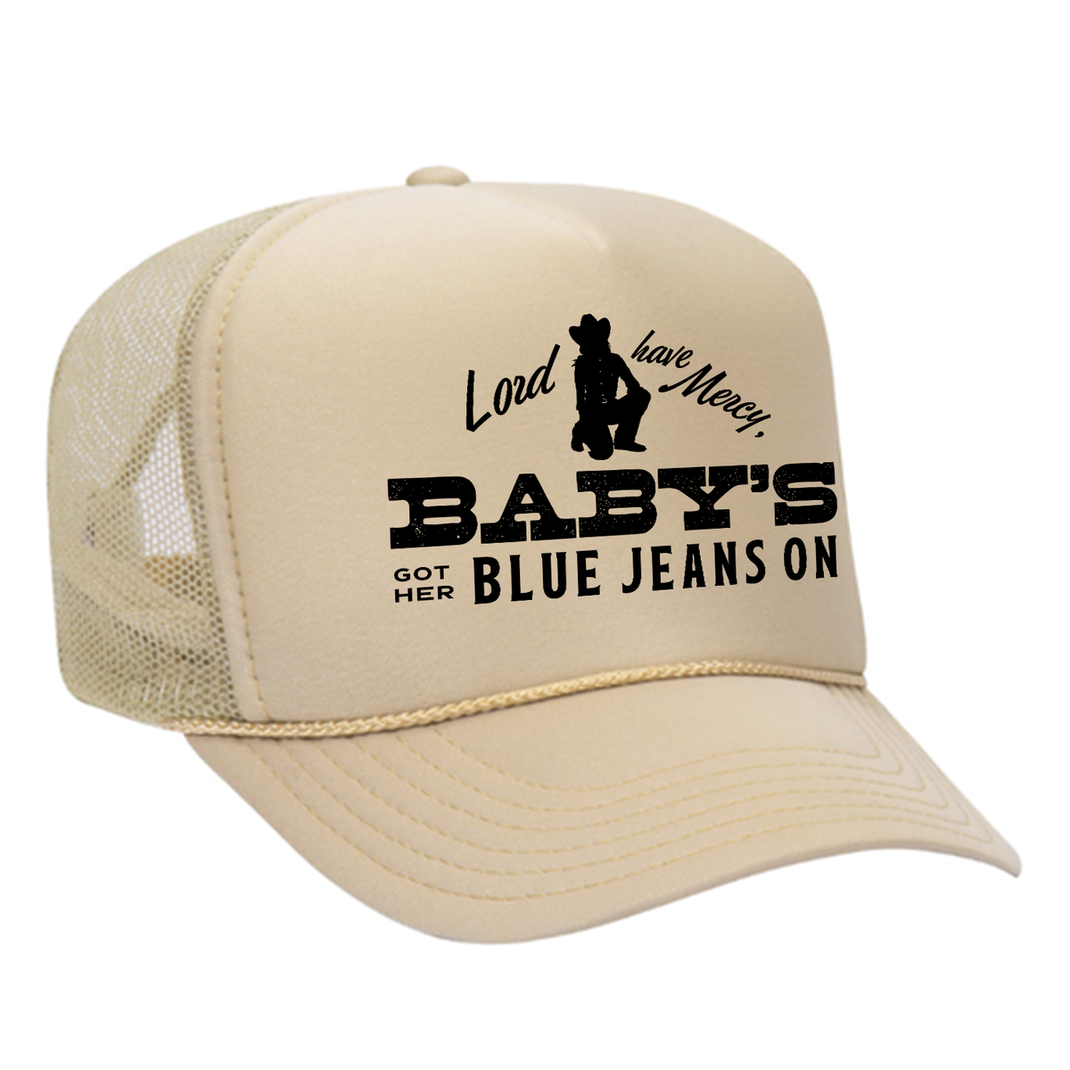Baby's Got Her Blue Jeans On Foam Trucker Hat