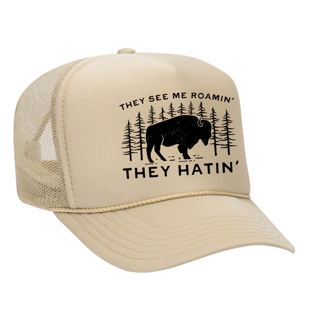 They See Me Roamin' Foam Trucker Hat - Tan