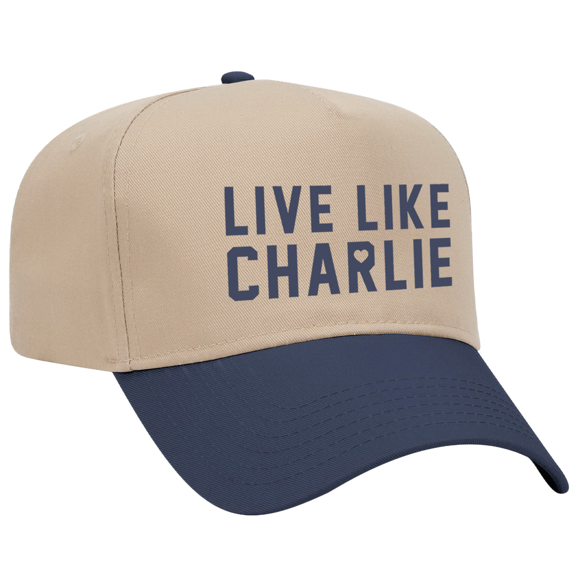 Live Like Charlie Two-Tone Embroidered Hat