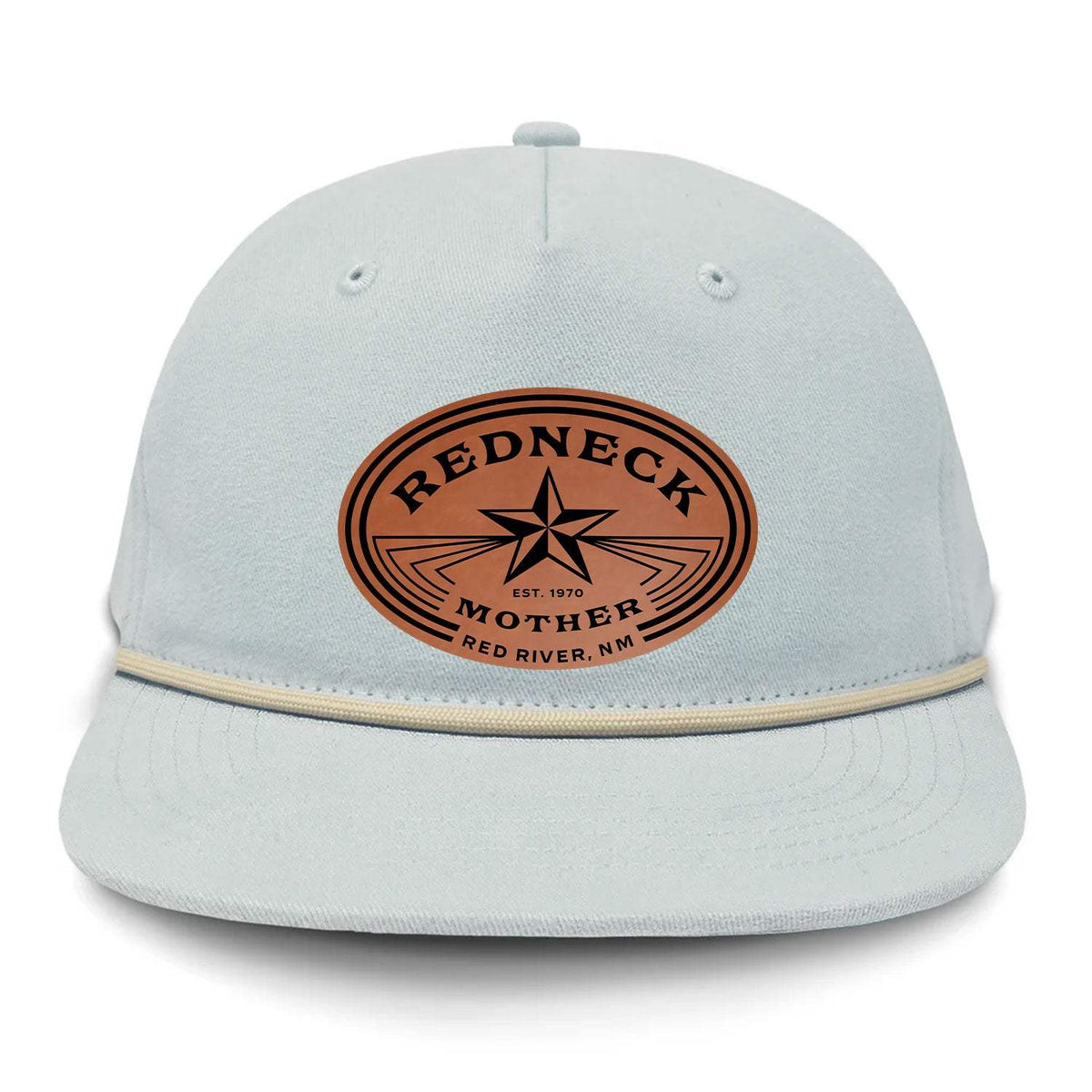Redneck Mother Flat Bill Rope Leather Patch Hat