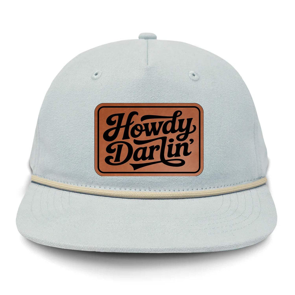 Howdy Darlin' Flat Bill Rope Leather Patch Hat