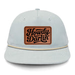 Howdy Darlin' Flat Bill Rope Leather Patch Hat