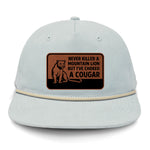 Choked A Cougar Flat Bill Rope Leather Patch Hat