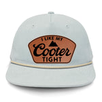 I Like My Cooter Tight Flat Bill Rope Leather Patch Hat