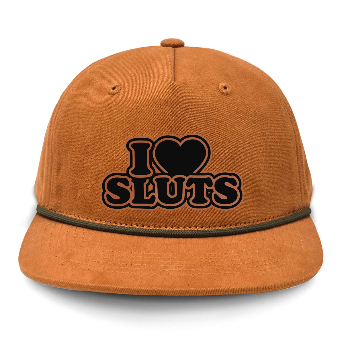 I Love Sluts Flat Bill Rope