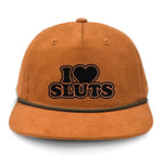 I Love Sluts Flat Bill Rope - Terra