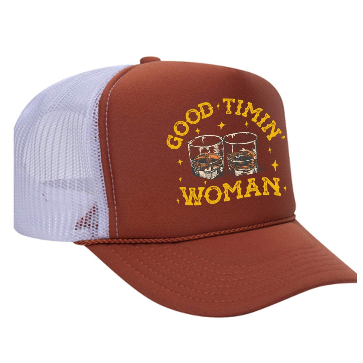 Good Timin' Woman Foam Trucker Hat - Texas Orange