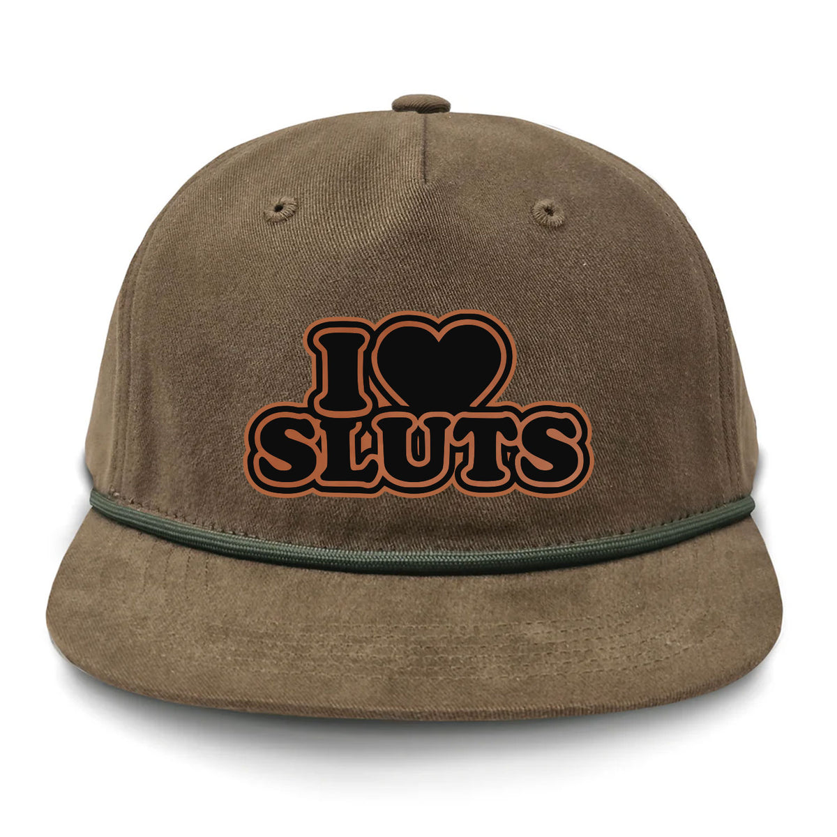 I Love Sluts Flat Bill Rope