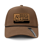 Choked A Cougar Performance Leather Patch Hat