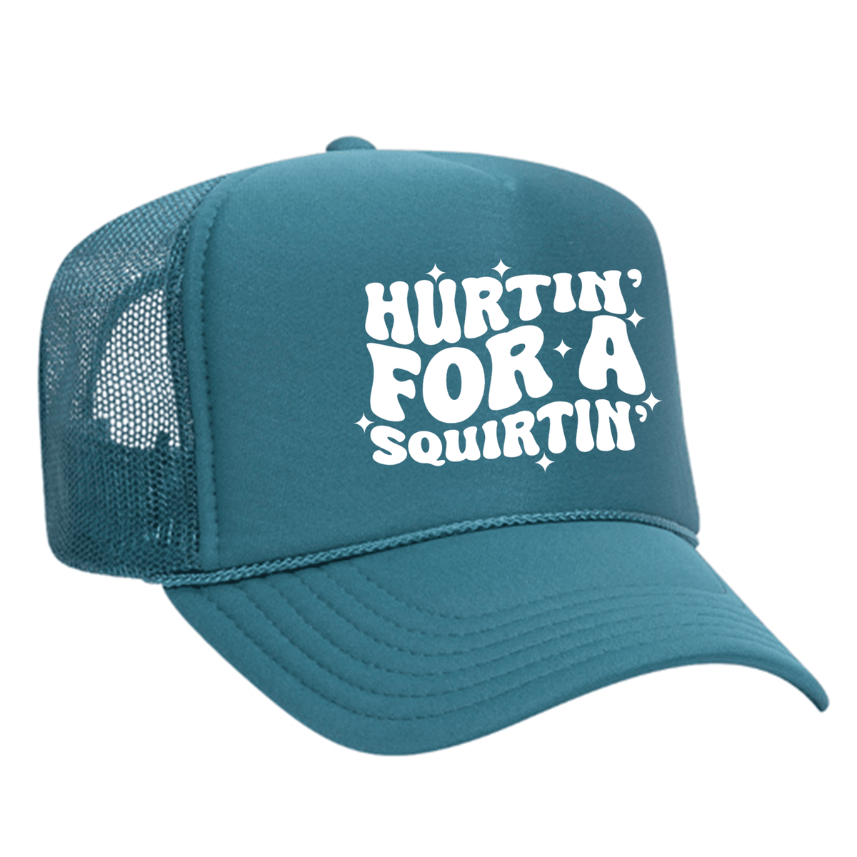 Hurtin' For A Squirtin' Foam Trucker Hat - Turquoise