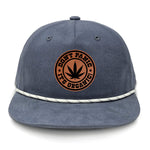 Don't Panic It's Organic Flat Bill Rope Leather Patch Hat