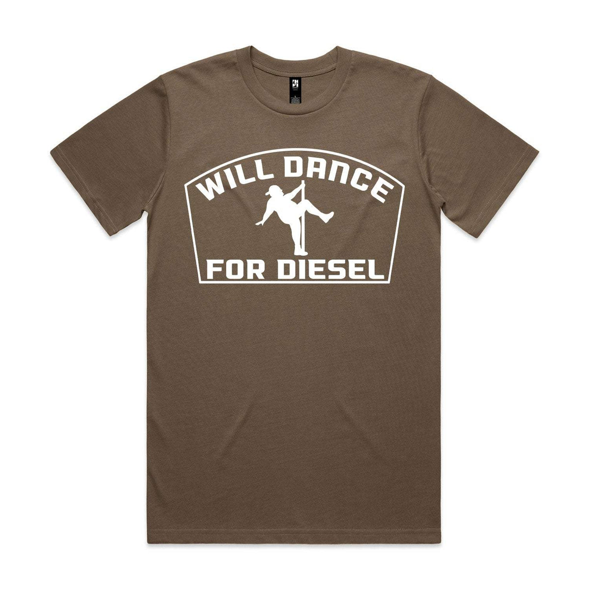 Will Dance For Diesel Premium Tee - Walnut