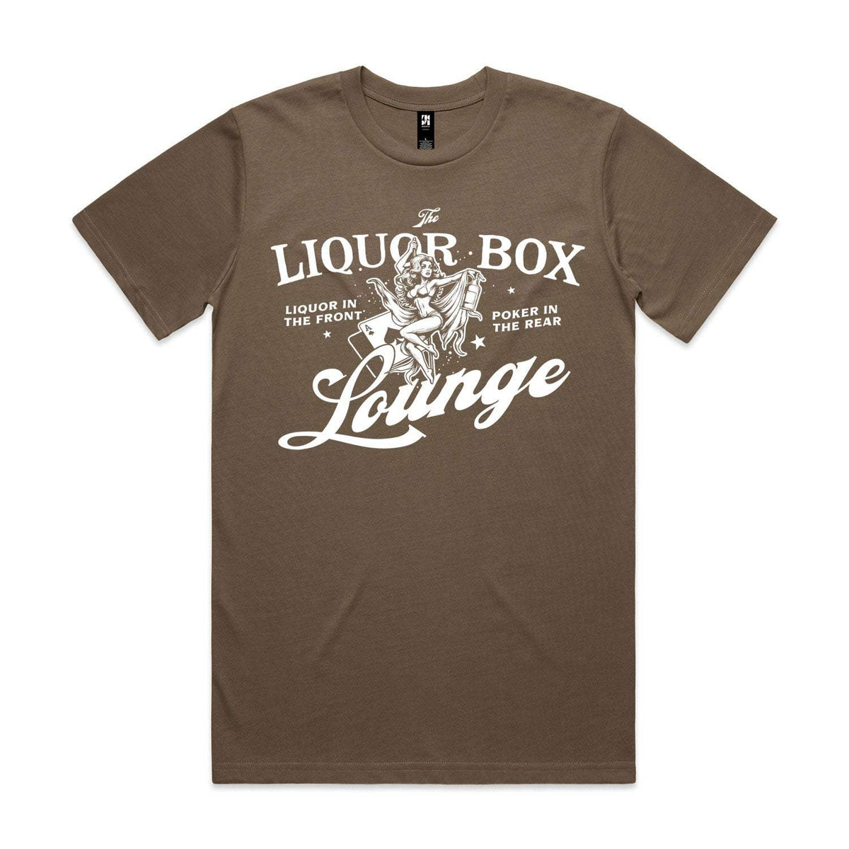 The Liquor Box Lounge Premium Tee - Walnut