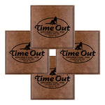 Time Out Gentleman's Club Can Leatherette Coaster (Set of 4)