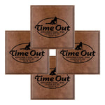 Time Out Gentleman's Club Can Leatherette Coaster (Set of 4)