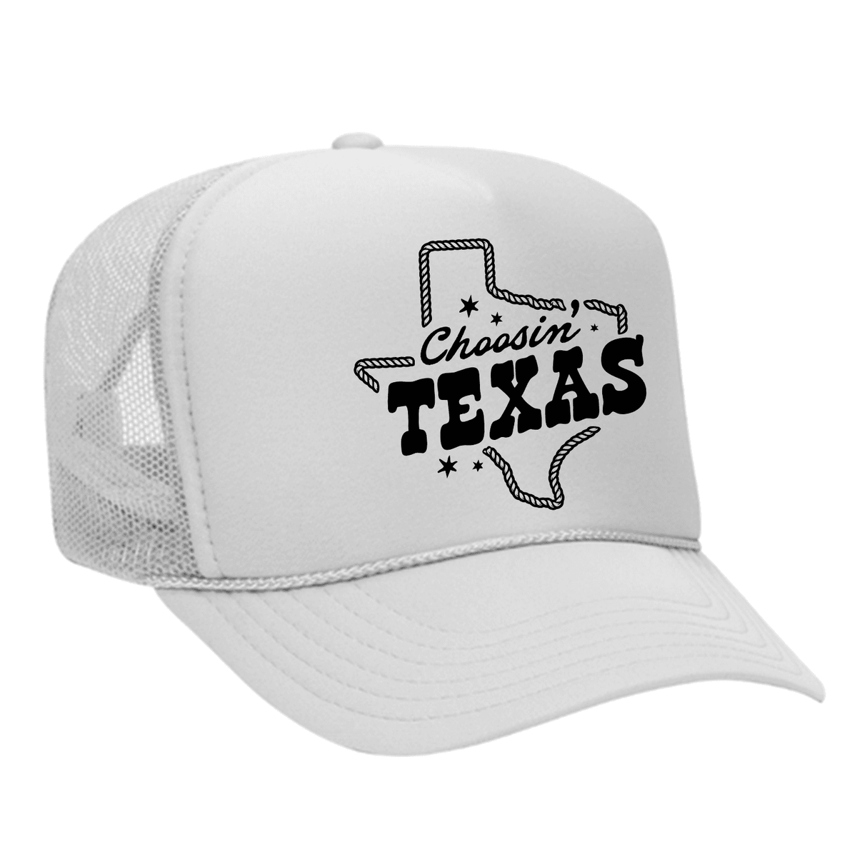 Choosin' Texas Foam Trucker Hat - White