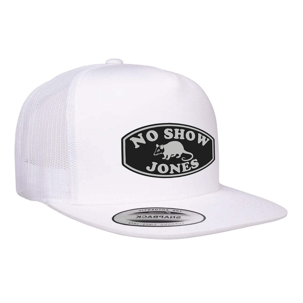 No Show Jones Flat Bill Trucker Hat - White