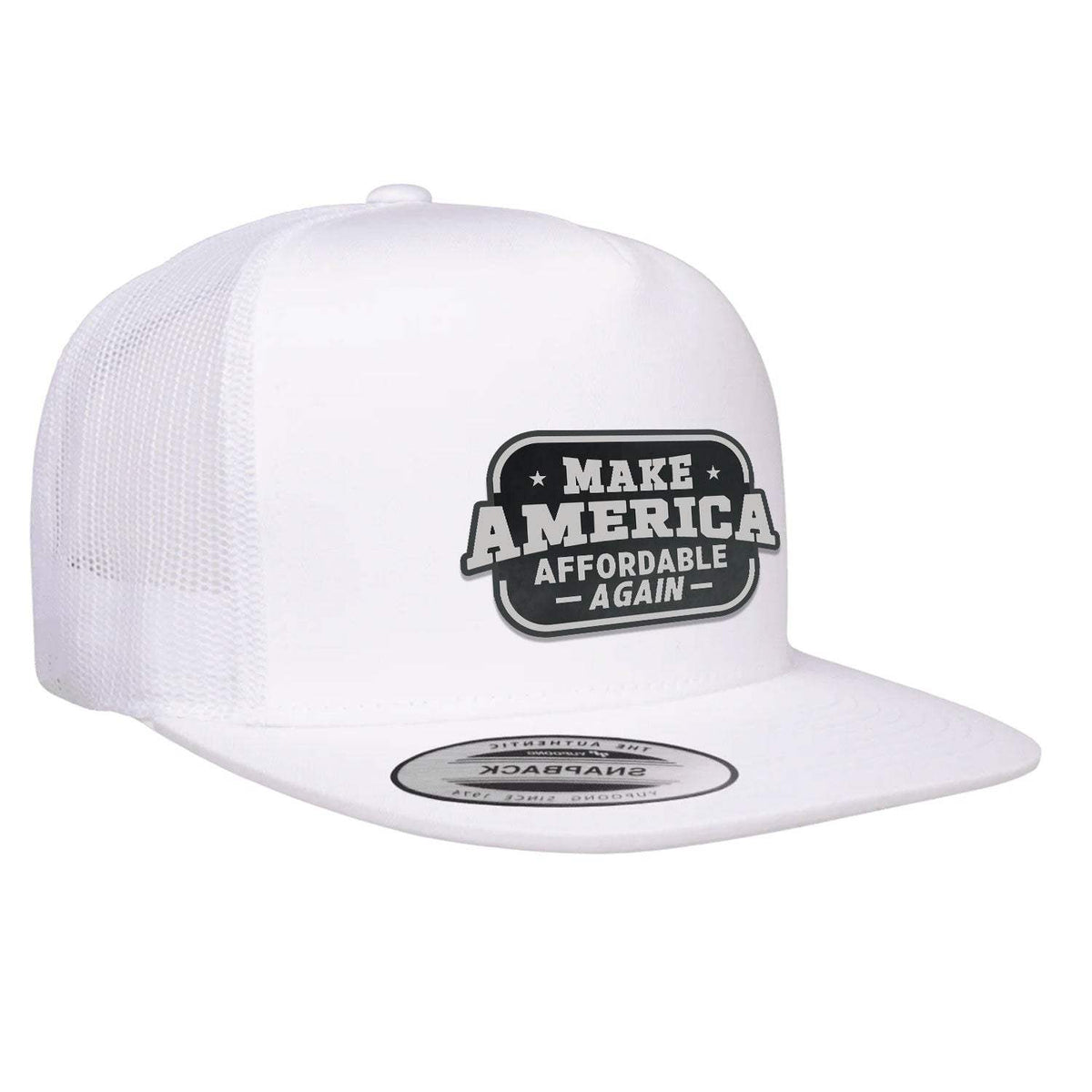 Make America Affordable Again Flat Bill Hat - White