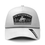 I'm No Cowboy Performance Leather Patch Hat - White