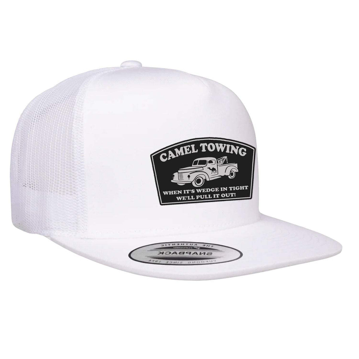 Camel Towing Flat Bill Hat - White