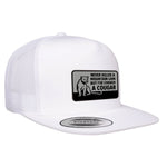 Choked A Cougar Flat Bill Leather Patch Hat