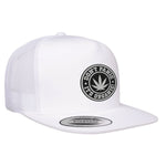 Don't Panic It's Orgnic Flat Bill Leather Patch Hat