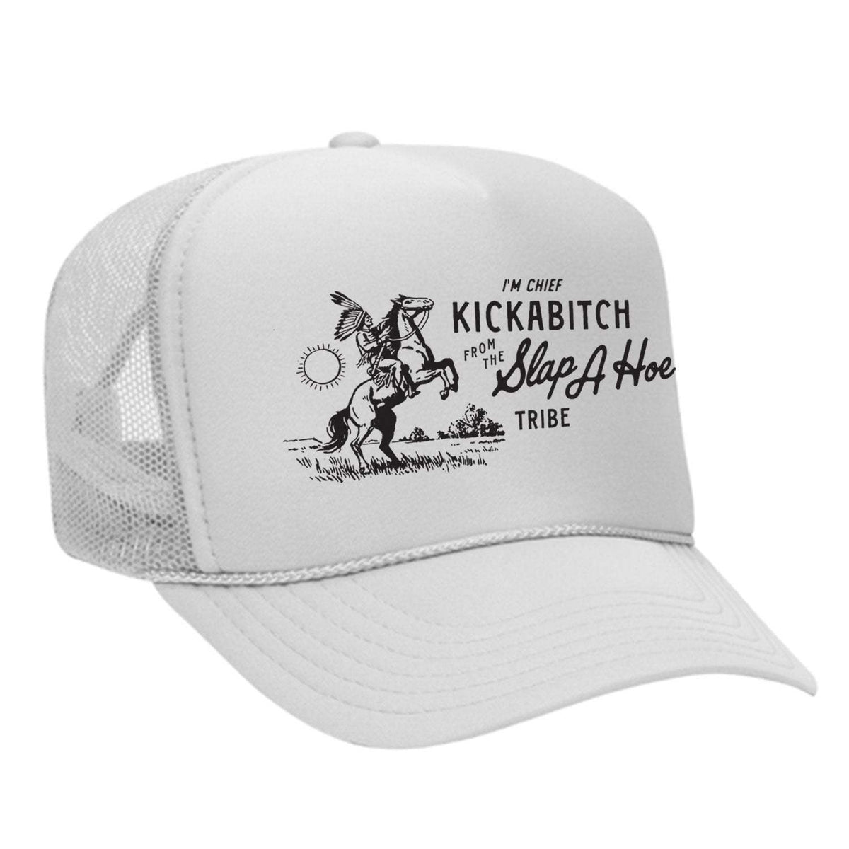 Chief Kickabitch Foam Trucker Hat - White