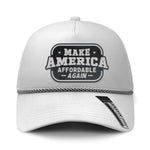 Make America Affordable Again Performance Leather Patch Hat - White