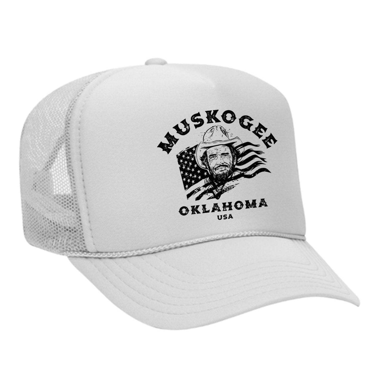 Haggard Old Flag Foam Trucker Hat - White