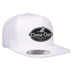 Time Out Gentleman's Club Flat Bill Trucker Hat - White