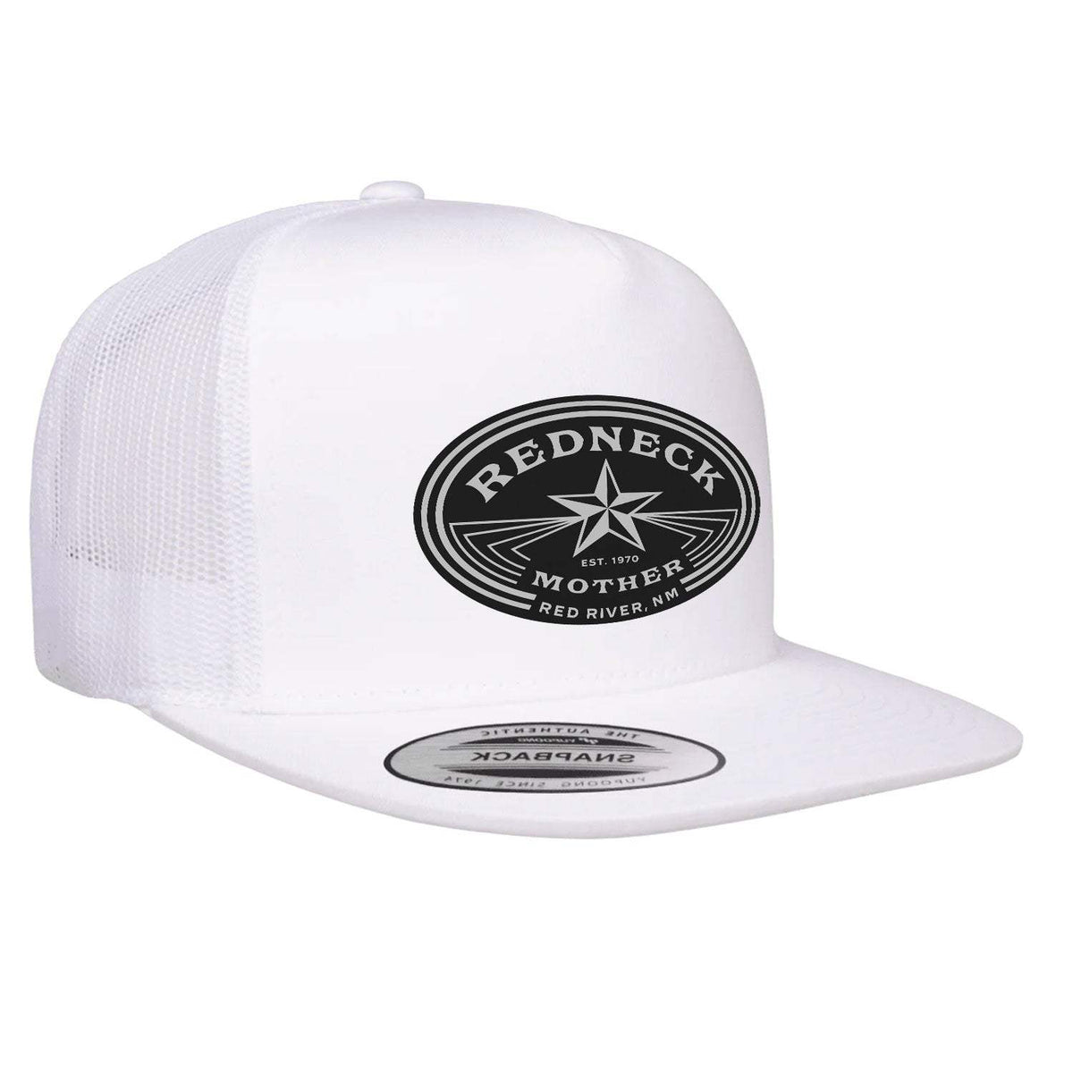 Redneck Mother Flat Bill Hat - White