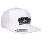 I'm No Cowboy Flat Bill Hat - White