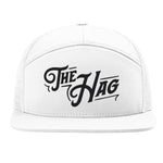 The Hag 7 Panel Embroidered Hat - White