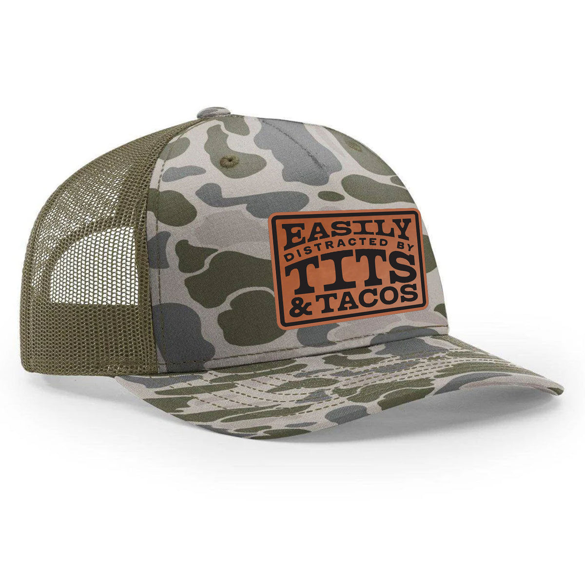 Easily Distracted By Tits & Tacos Patch Hat