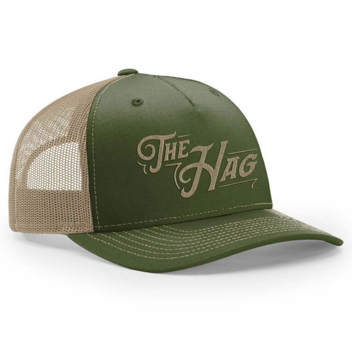 The Hag Classic Trucker Hat - Loden / Tan