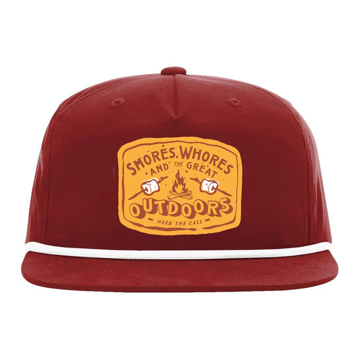 Smores, Whores And The Great Outdoors Patch Hat