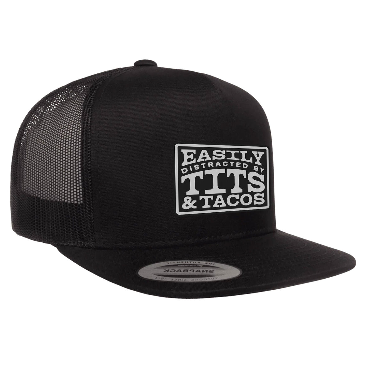 Easily Distracted By Tits & Tacos Patch Hat