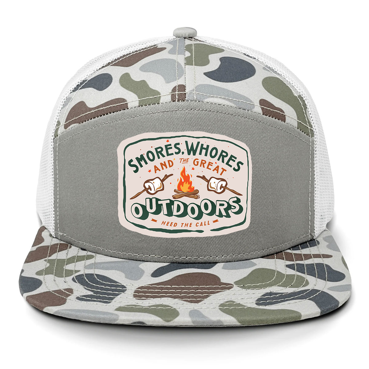 Smores, Whores And The Great Outdoors Patch Hat